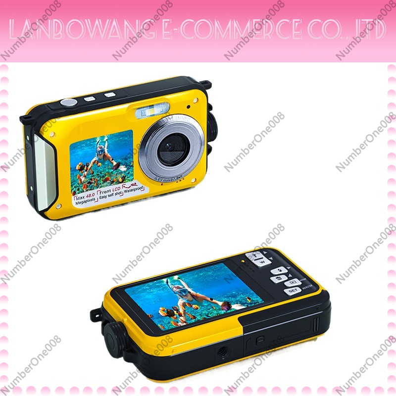 Underwater Camera - Dual Screen Waterproof Action Camera 4K