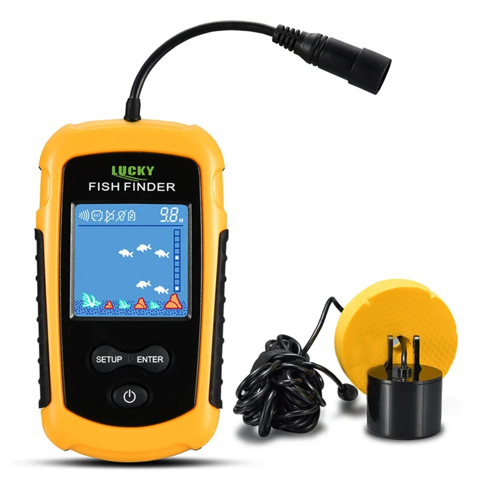 Lucky LCD Color Screen Portabl - Fish Finder Transducer ulasan dan harga