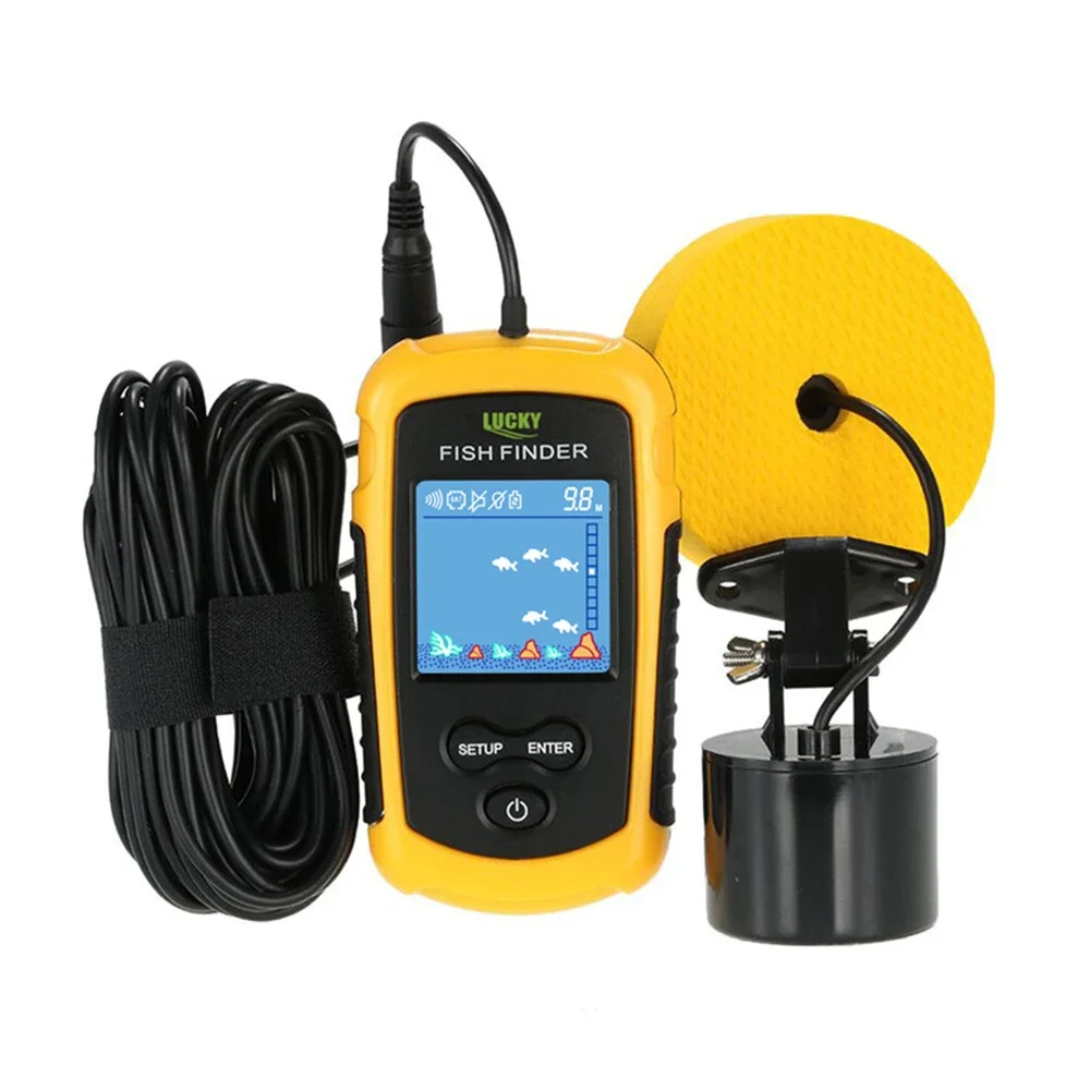 Lucky LCD Color Screen Portabl - Fish Finder Transducer ulasan dan harga