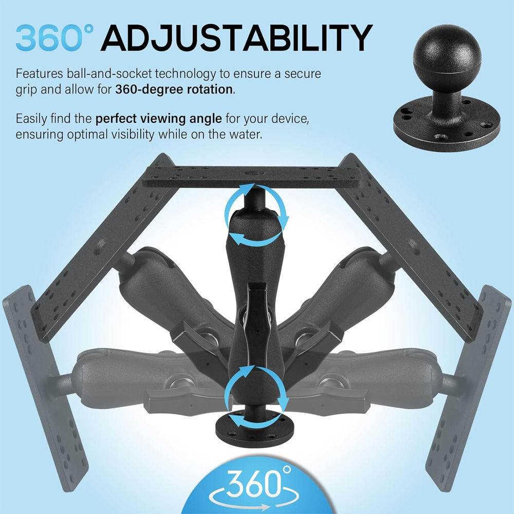 Aluminum Fish Finder Mount wit - Fish Finder ulasan dan harga