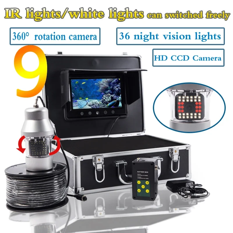 Fish finder F08A 9inch Underwa - Fishing Camera ulasan dan harga